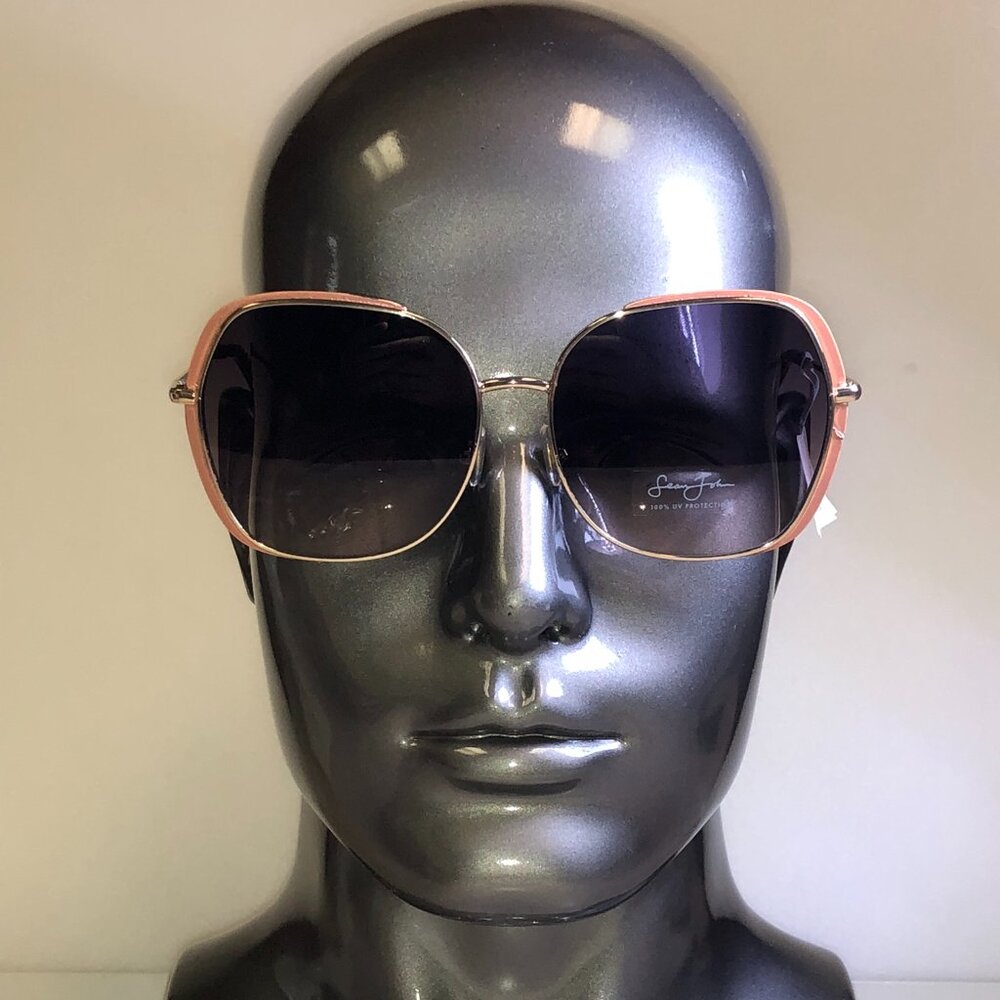 Sean John Oversized Gold & Pink Sunglasses